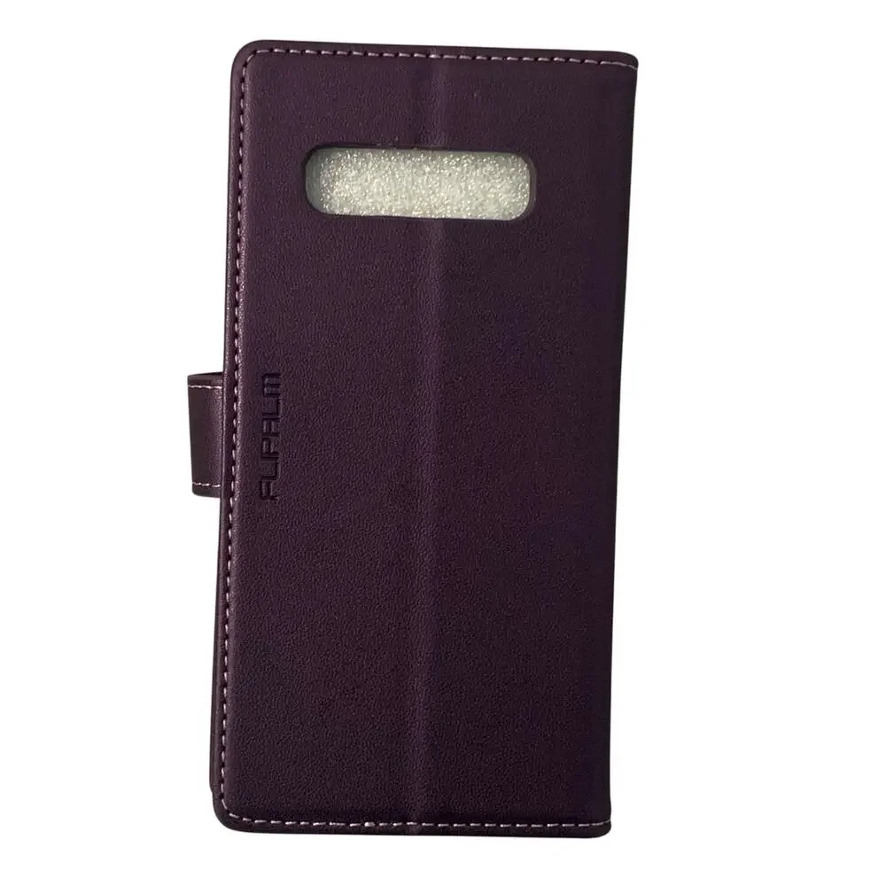 FlipPalm Purple PU Leather Wallet Flip Case Folio Card Holder Phone Cover - New